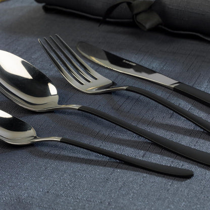 Salter Noir Silver Stainless Steel 16 piece Cutlery Set