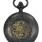Mens & Ladies Mechanical Hand Winding Half Hunter Steampunk Gun Pocket Watch