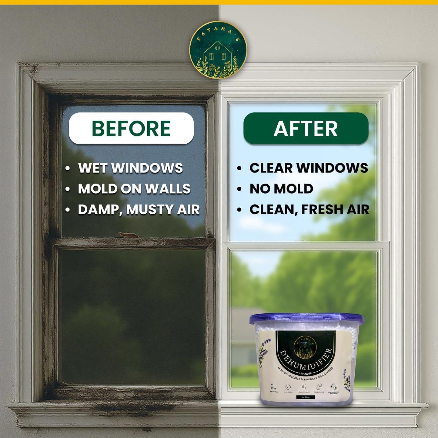 Fataha’s Dehumidifier disposable Lavender freshens 280g