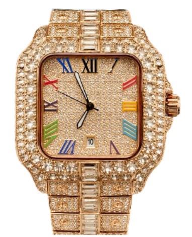 NY London Mens Fashion Bling Assorted Watch Dated Square Dial Bracelet Watch Available Multi Colour