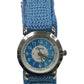 Olivia Children's Girls Analogue Quartz Time Teacher Watch with Blue Velcro Strap TOC147  - CLEARANCE NEEDS RE-BATTERY