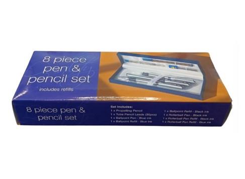 DSL 8pc Pen & Pencil Set Box (Includes Refills)