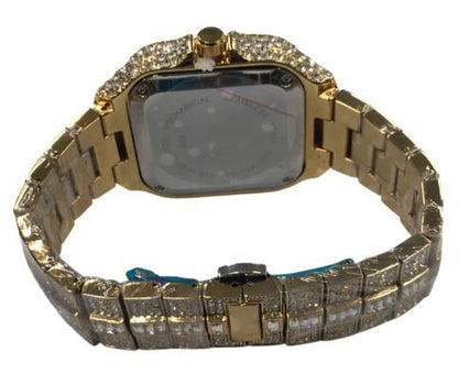 NY London Mens Fashion Bling Assorted Watch Dated Square Dial Bracelet Watch Available Multi Colour