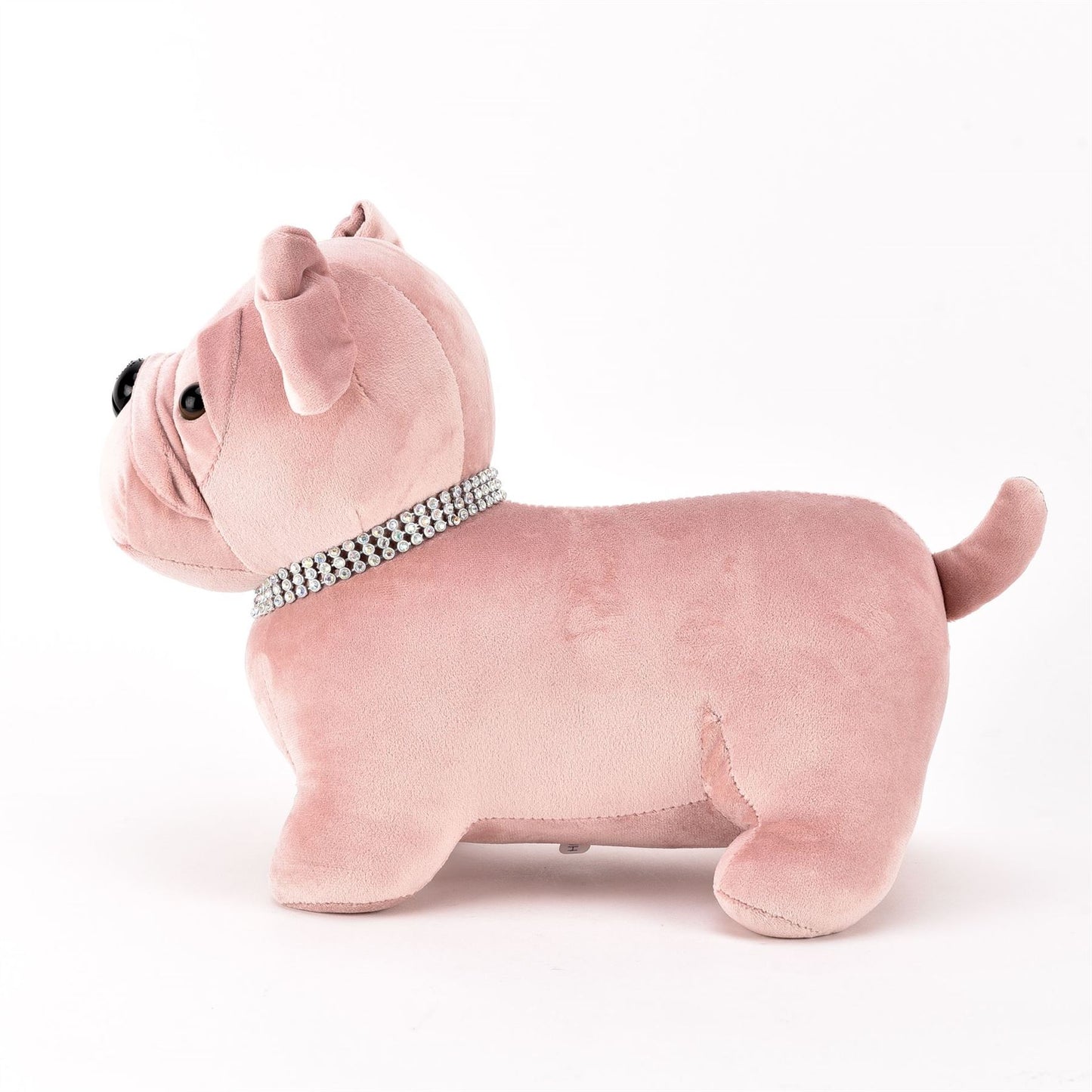 Hestia Blush Dog with Diamante Collar Door Stop