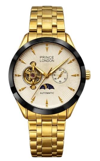 NYL Mens Automatic Metal Mechanical Round Face Multi Dial Analogue Metal Bracelet Watch NY London Available Multi Colour