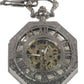 Mens & Ladies Mechanical Hand Winding Half Hunter Steampunk Silver Pocket Watch