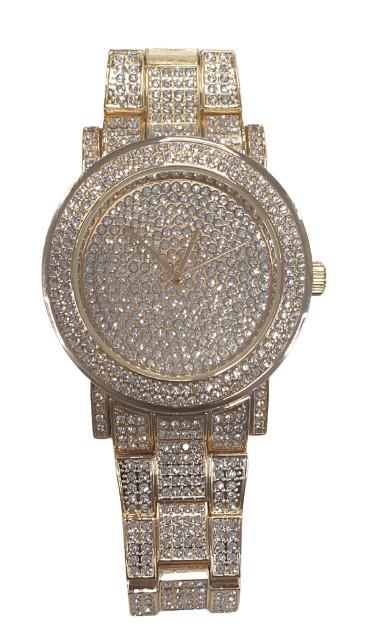 PI-7625 NY LONDON MENS BLING WATCH ASSORTED COLOURS