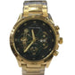 Christyan Arden Mens Fashion Dated Dial Analogue Gold/Black Metal Bracelet Strap Watch