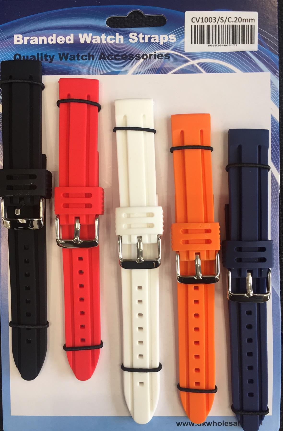Heavy Duty rubber watch strap Multi-colour CV1003C