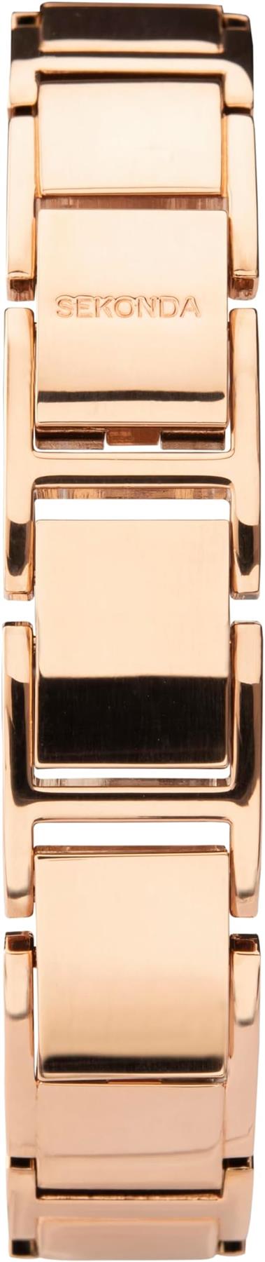 Sekonda Seksy Ladies Bling Brilliance 31mm Round Rose Gold Stone Set Analogue with Two Tone Jewelled Bracelet Watch