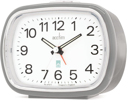 Acctim Camille Analogue Quartz Luminous Hands Chrome Bezel Alarm Clock Available Multiple Color