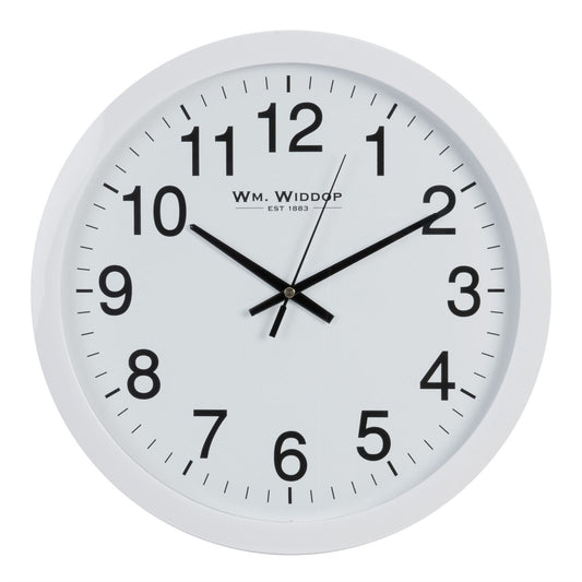 Wm.Widdop Round Wall Clock 40 cms White