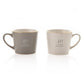 Amore Set of 2 Grey & White Mugs - 40th Anniversary (MINIMUM ORDER QUANTITY 2)