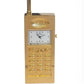 Miniature Clock Gold Plated Mobile Phone Solid Brass IMP1022G - CLEARANCE NEEDS RE-BATTERY