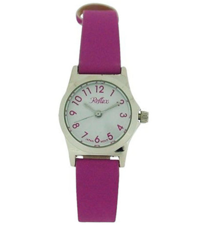 Reflex Girls Ladies White Dial Leather Strap Available Multiple Colour Strap Watch 1013