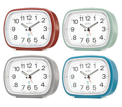 Acctim Camille Analogue Quartz Luminous Hands Chrome Bezel Alarm Clock Available Multiple Color