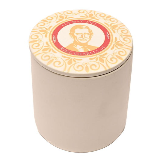 King Charles III Ceramic Candle 300ml Made In UK - Commemorative