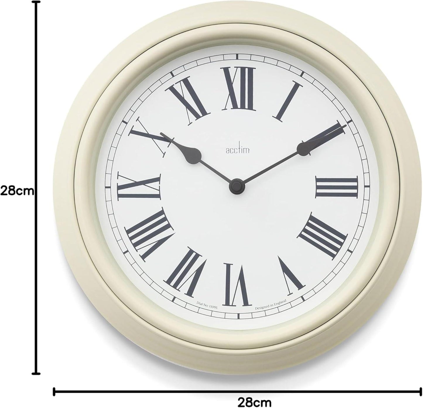 Acctim Devonshire Traditional 28cm Quartz Wall Clock Available Multiple Colour