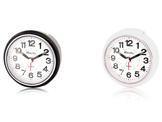 Ravel Bedside Quartz Mid Sized Bold Black Numbers Alarm Clock RC052