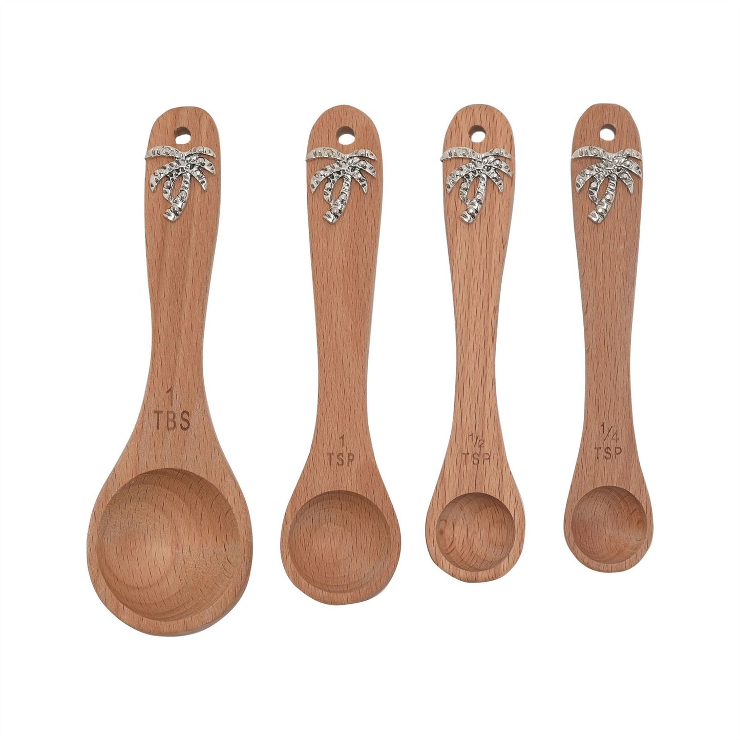 Hestia Set of 4 Measuring Spoons Palm Tree