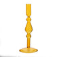 Hestia Glass Candle Holder Ochre 26 x 9cm