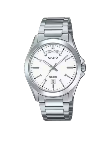 Casio Mens Stainless Steel Day-Date Watch