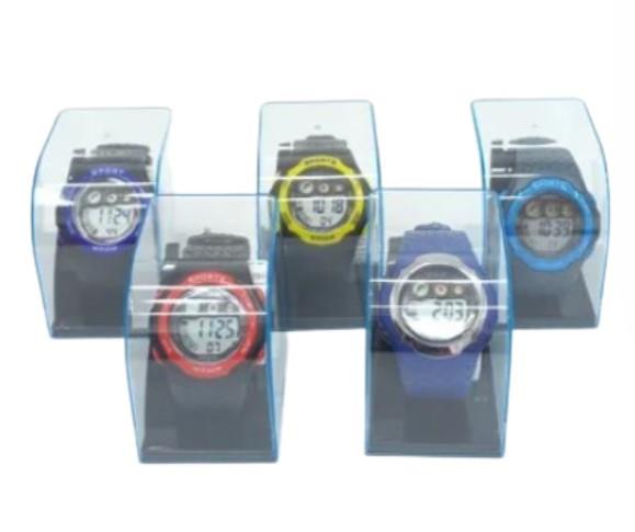 POLIT Childrens Delux Digital watch in Tin, assorted stlyes and colours varied CW-0026