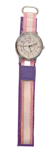 Relda Time Teacher Childrens Analogue Velcro Strap Girls Watch REL81 NEEDS BATTERY