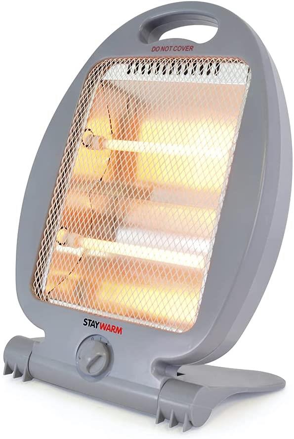 Stay Warm 800W 2 Bar Quartz Heater - Grey