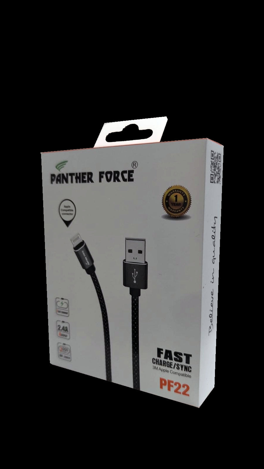Panther Force 2.4A 3M Cable for iPhone