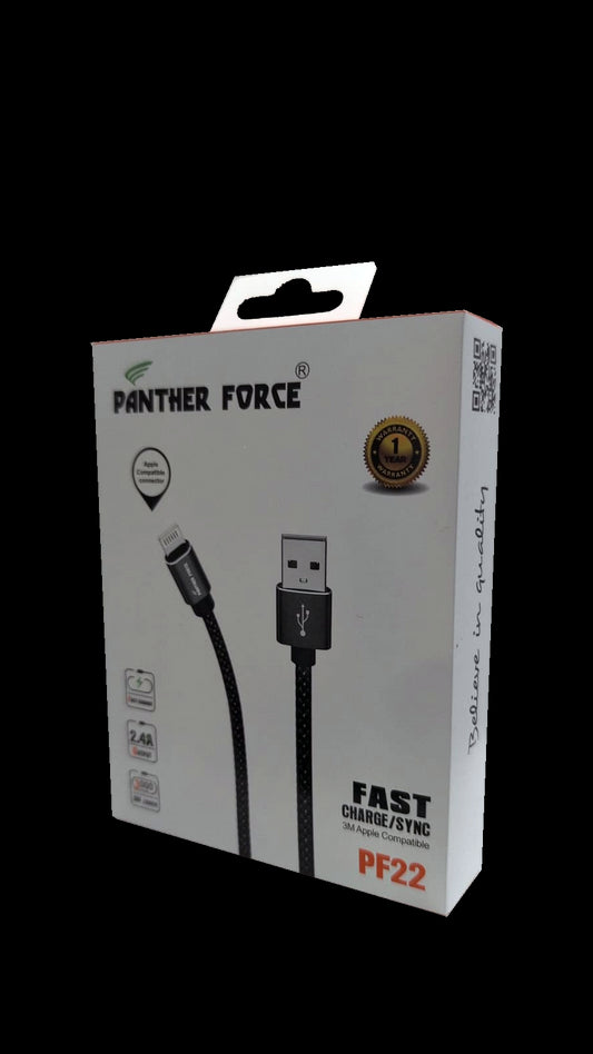 Panther Force 2.4A 3M Cable for iPhone