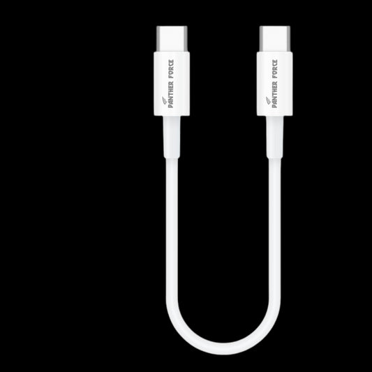 Panther Force 20 CM Data Cable for USB-C to USB-C - Fast Charging and Data Transfer