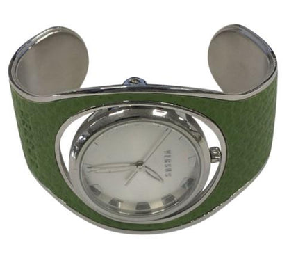 Versus Versace Ladies Fashion Rotate face Half Band Cuff Metal Bracelet Strap watch Available Multi Colour - CLEARANCE NEEDS RE-BATTERY
