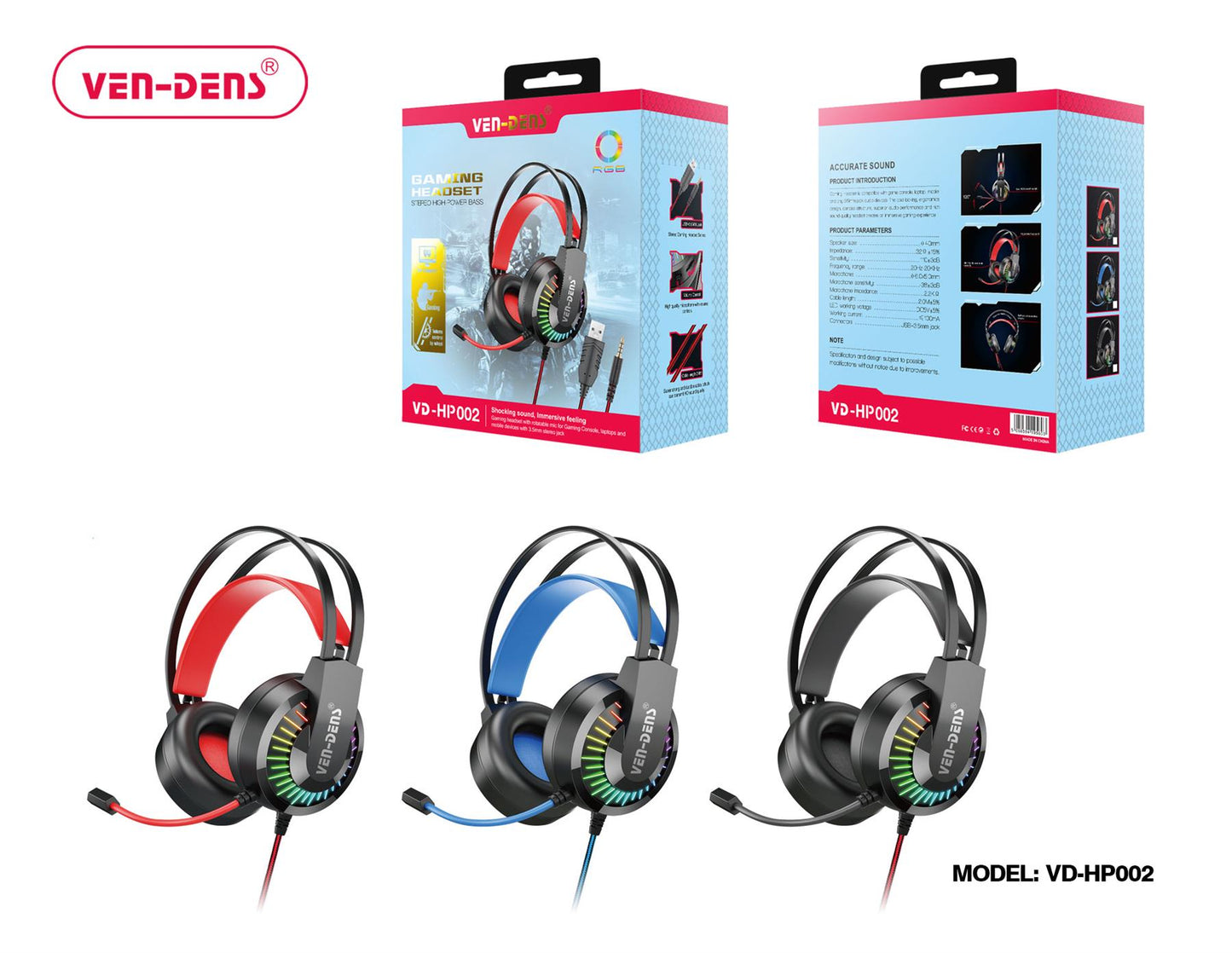 Ven-Dens Gaming Headset VD-HP002