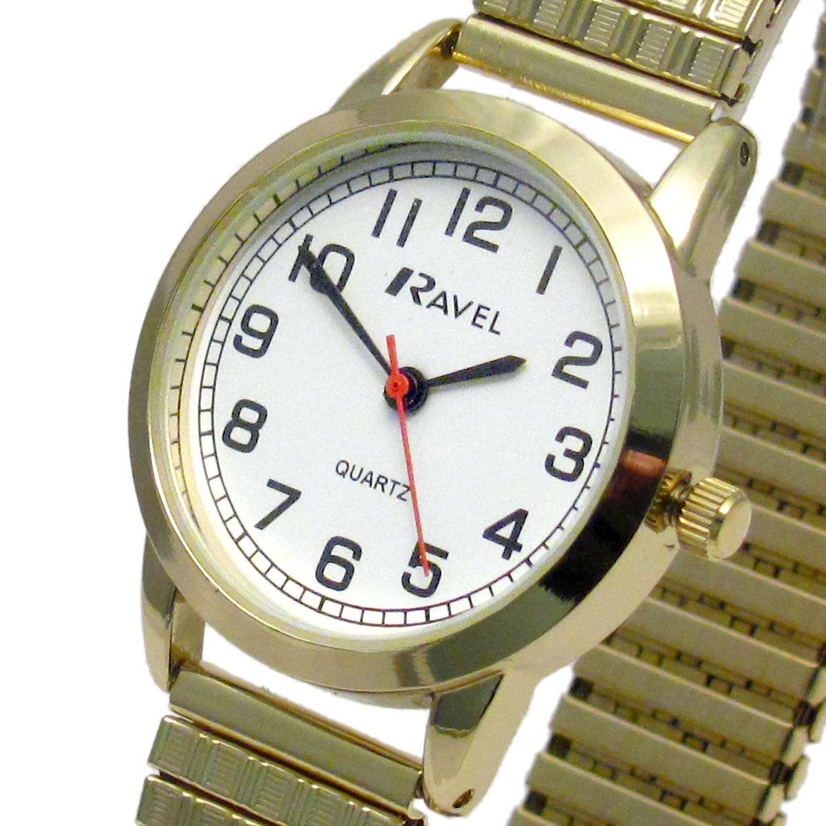 Ravel Ladies Bold Number Dial Expander Bracelet Watch R0232L