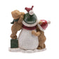 Snowman and Teddy Bears Scene Figurine