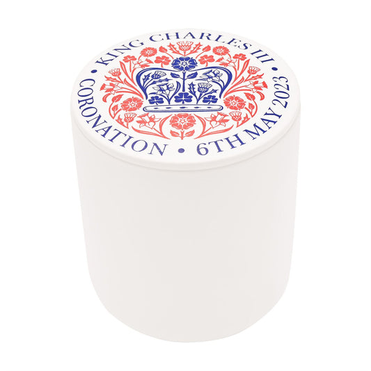 King Charles III Ceramic Candle 300ml Made In UK - Official Logo