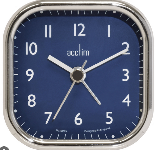 Acctim Zak 2 metal case chrome alarm clock