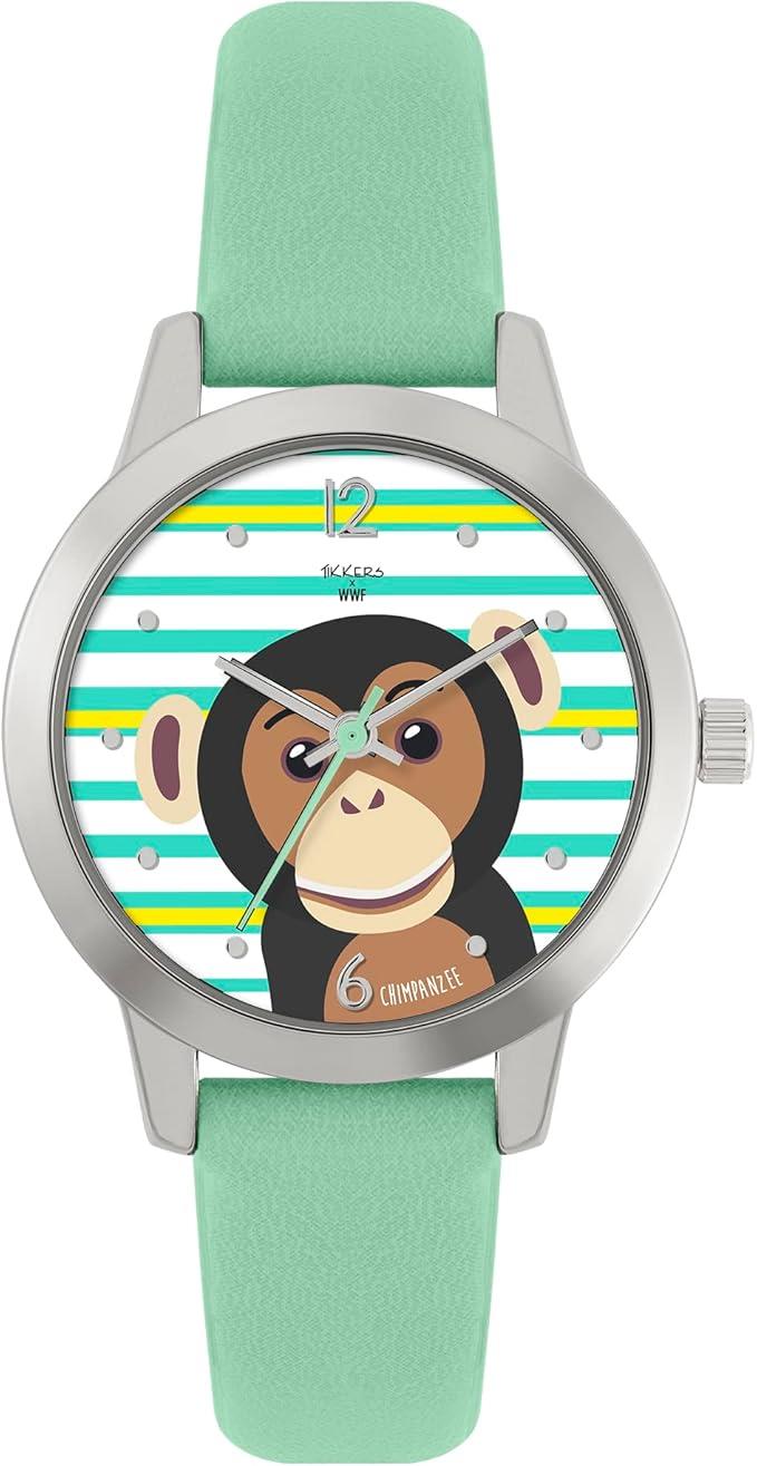 Tikkers Childrens Monkey Watch with Polyurethane Strap TKWWF008