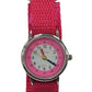 Olivia Children's Girls Analogue Quartz Time Teacher Watch with Pink Velcro Strap TOC152  - CLEARANCE NEEDS RE-BATTERY