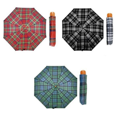 Drizzles Supermini Tartan Prints Umbrella UU0027  Available Multiple Design