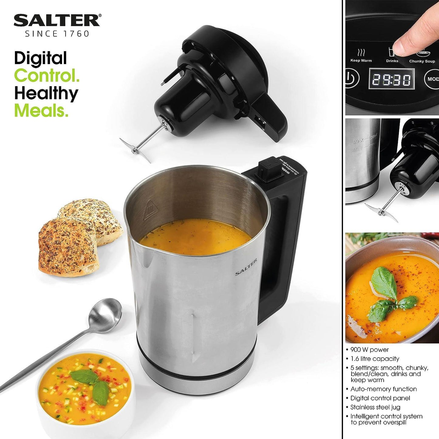 Salter Digital Soup Maker 1.6 Litre - EK5118V2