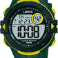 Lorus Mens Sports Chronograph Digital Green Rubber Strap Watch R2327PX9