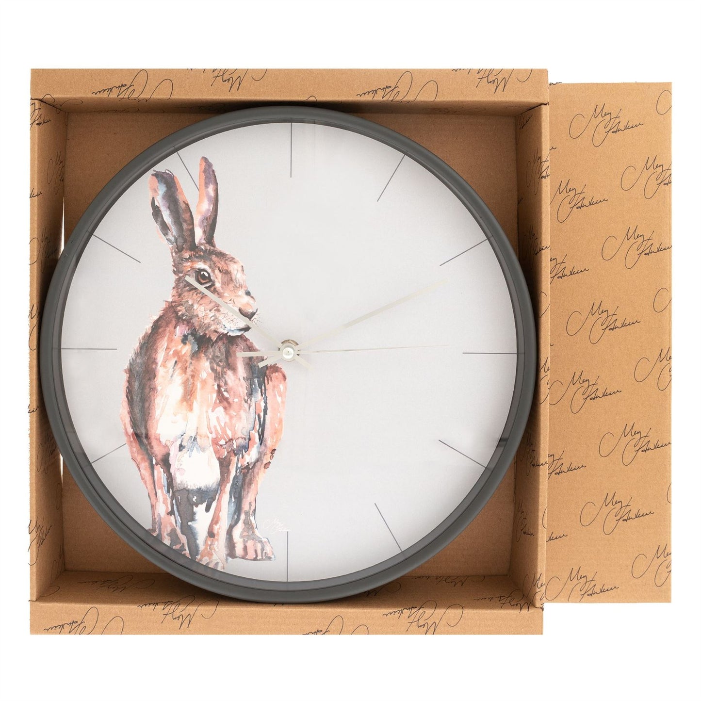 Meg Hawkins Round Wall Clock 30cm Hare