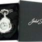 Jakob Strauss Open Window Classic Silver Tone & 12 Inch Brass Chain Pocket Watch - CLEARANCE NEEDS RE-BATTERY