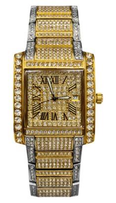 NY London KDW Mens Fashion Bling Assorted Watch Dated Square Dial Bracelet Watch Available Multi Colour