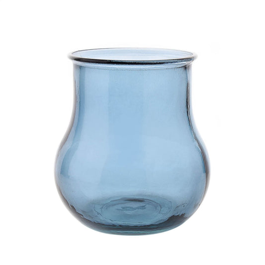 Hestia Blue Recycled Glass Vase