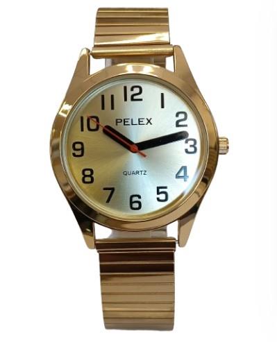 Pelex Mens Big number Metal Bracelet Strap Watch Available Multiple Colour