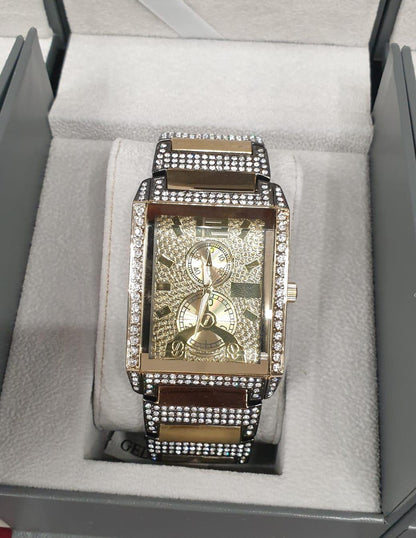 PI-7277 NY LONDON MENS BLING WATCH ASSORTED COLOURS