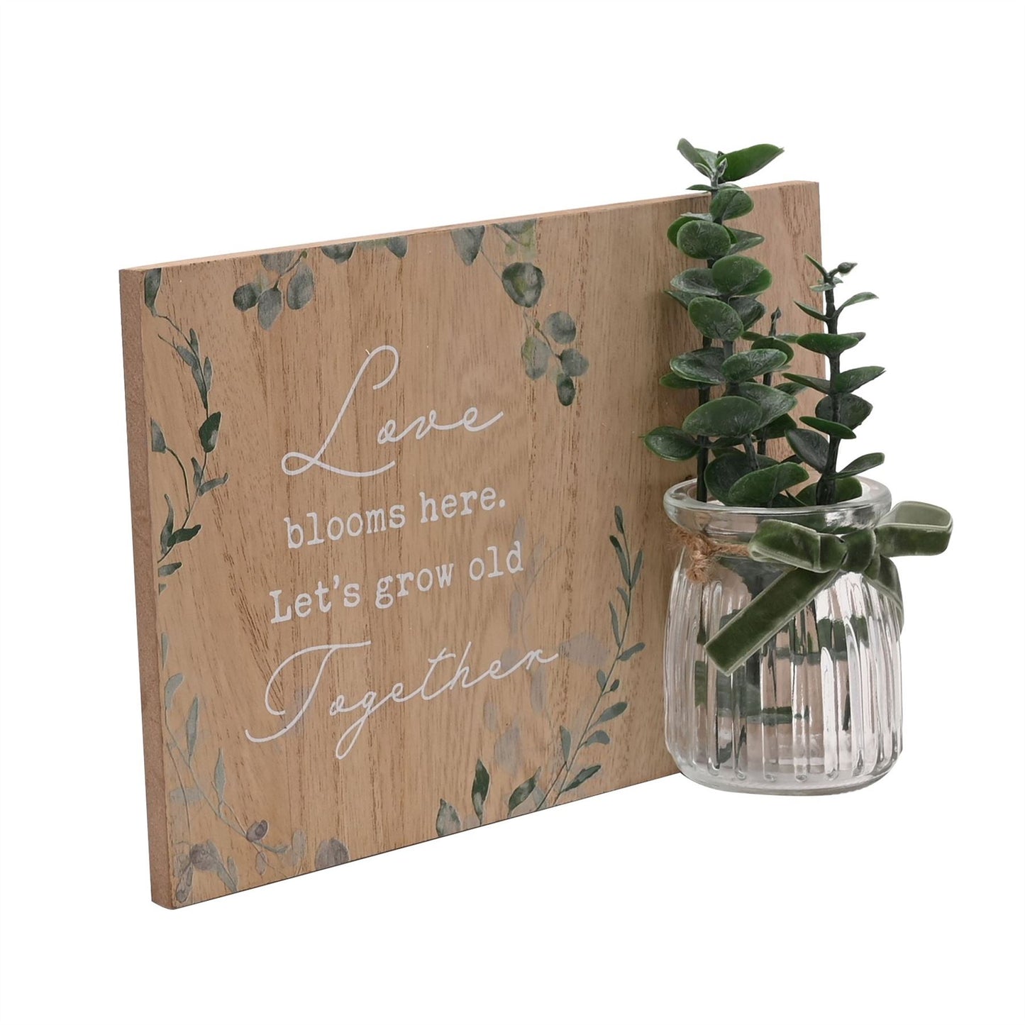 Love Story 'Grow Old' Jar Plaque